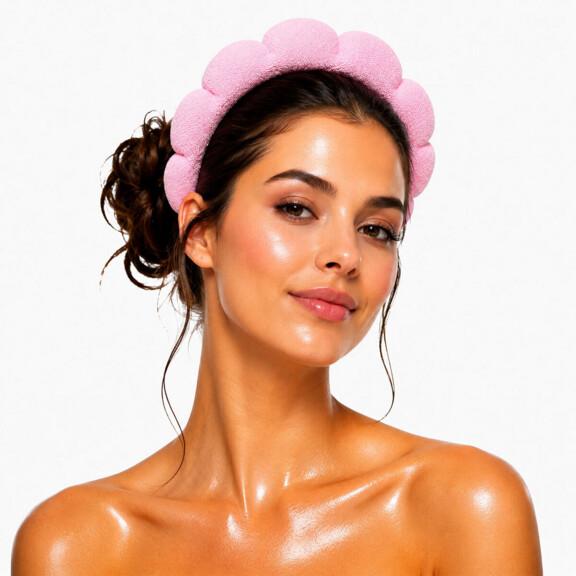 Resized Media/ATSKATL2000016 ATTAIN SKINCARE BUBBLE SPA HEADBAND PINK LIFESTYLE