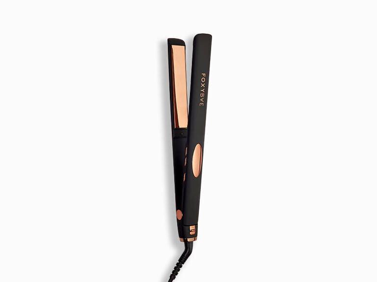 Resized Media/FOXYHTL1068223 FOXYBAE HAIR ROSE GOLD TITANIUM 1 FLAT IRON BLACK ROSE GOLD 1 CT
