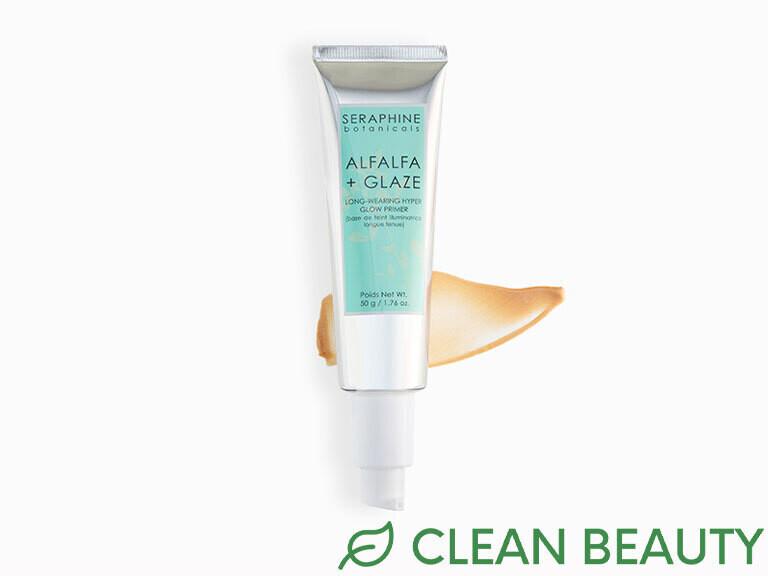Resized Media/SERAPHINE BOTANICALS Alfalfa Glaze Long Wearing Hyper Glow Primer In Warm With Swatch 1